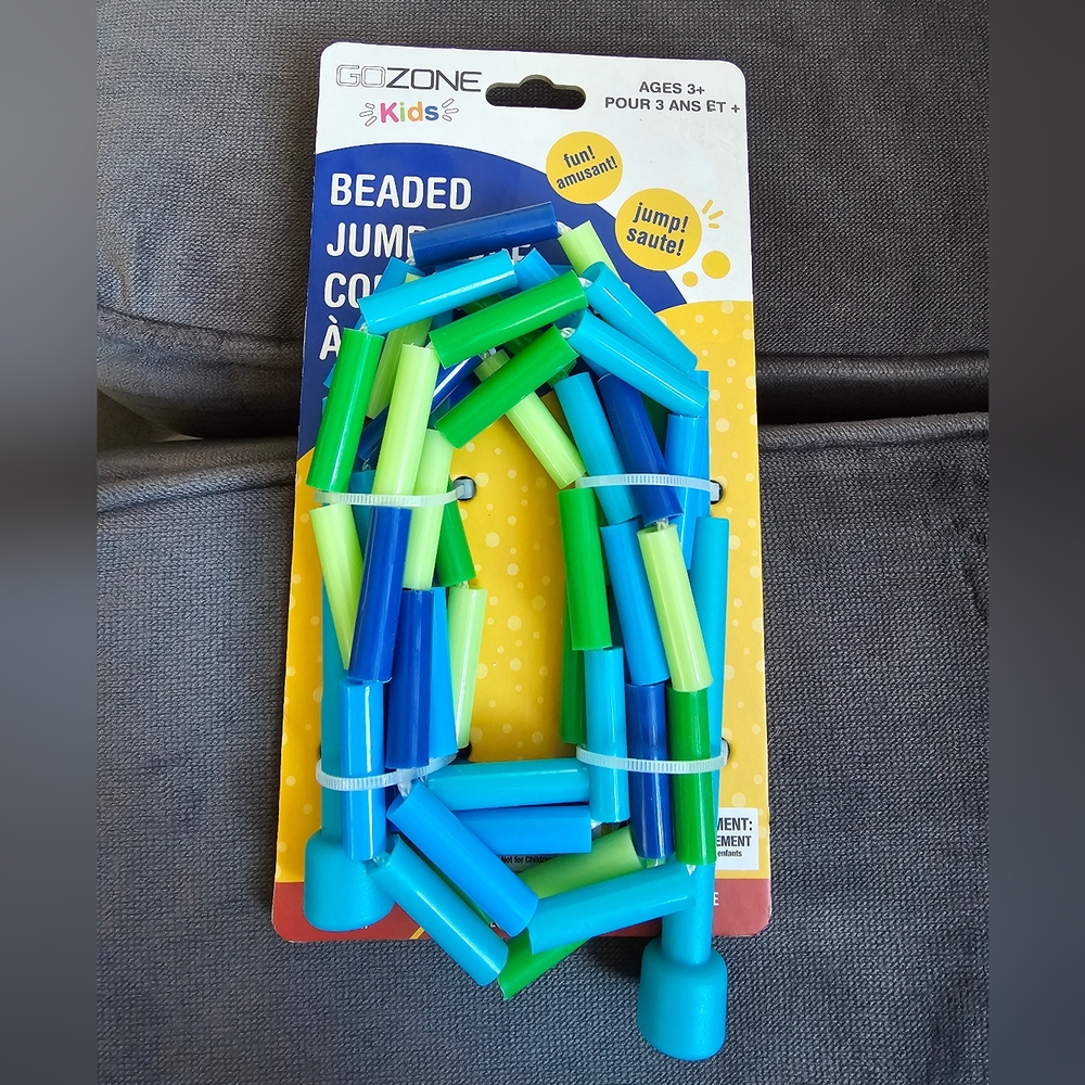GOZONE Kids Beaded Jump Rope 7 ft.